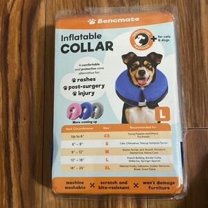 Bencmate inflatable protective collar, NIB. Size Large.